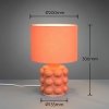 Lampka nocna stołowa ceramiczna morelowa podstawa tkaninowy abażur nowoczesna designerska KATE R56481040 Rl